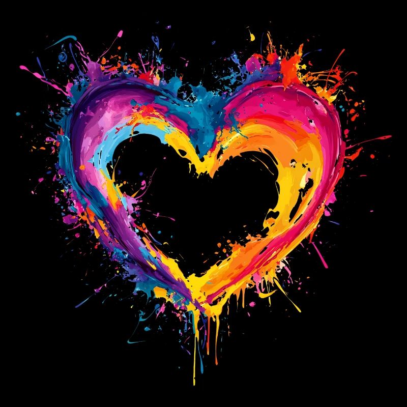 Coeur coloré Amour Cadeau de la Saint-Valentin