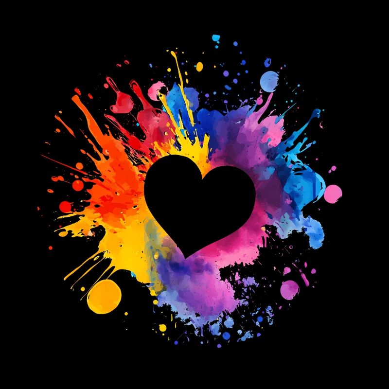 Buntes Herz Valentinstag Geschenk