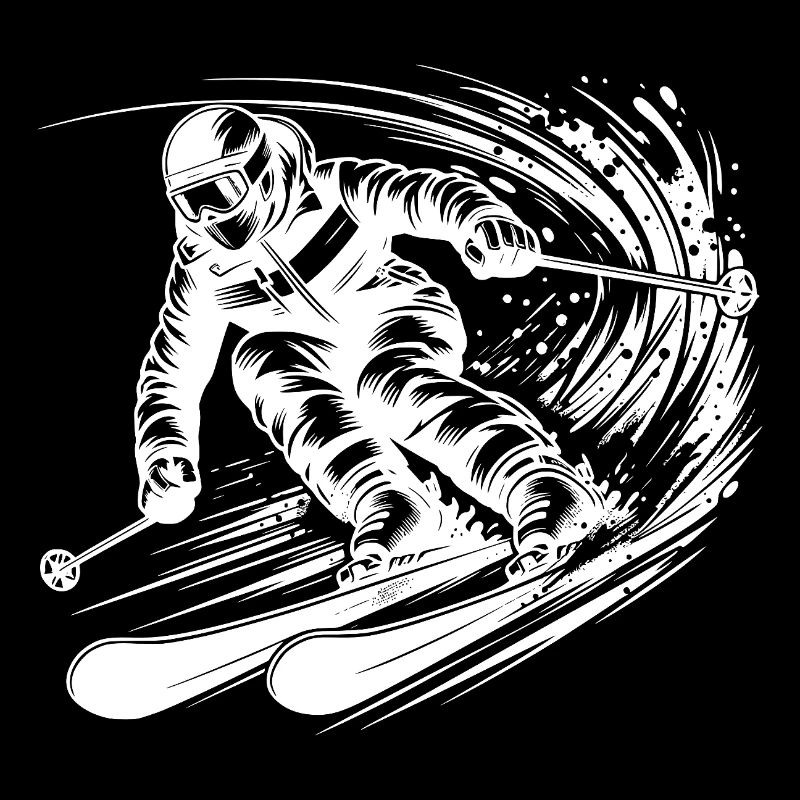 Compétition de ski Rivalité et sportif