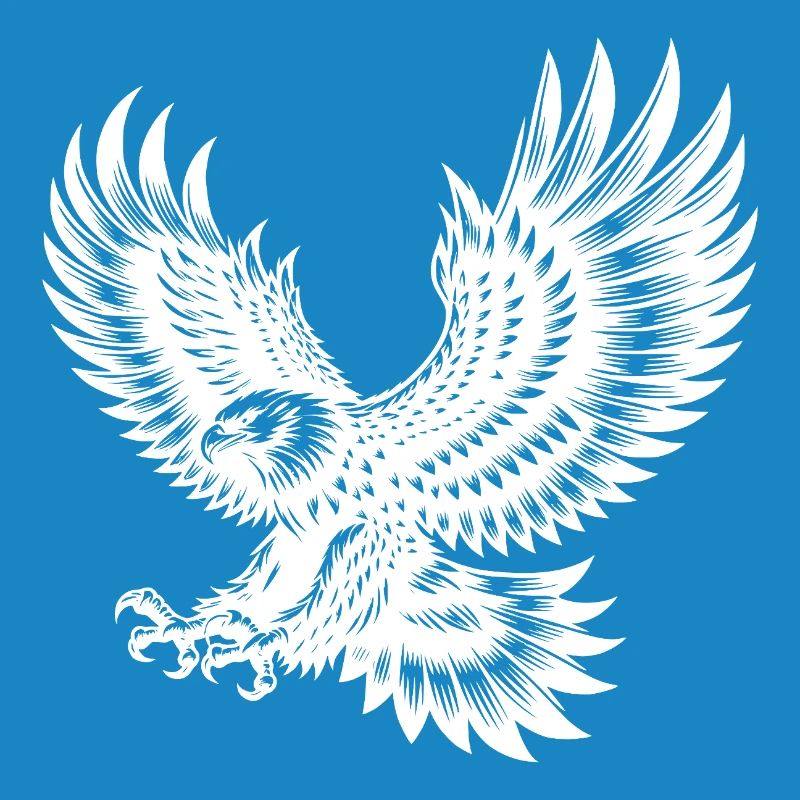 Powerful hunting eagle with sharp claws