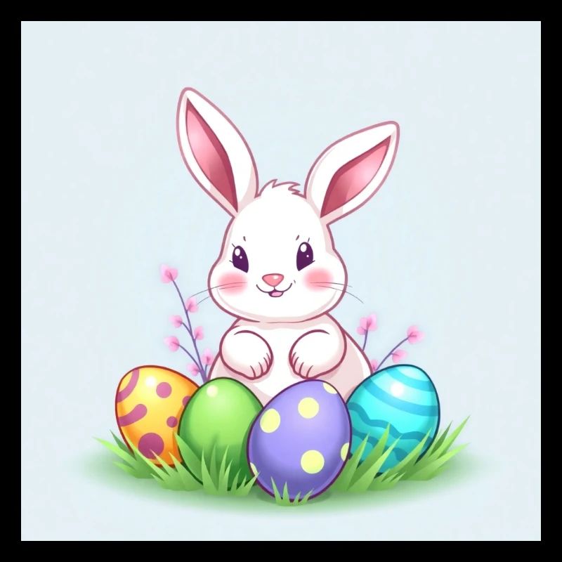 Osterhase und bunte Freude