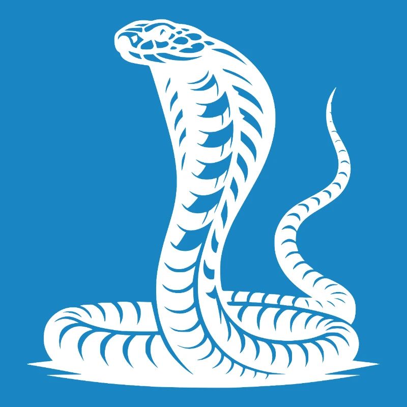 Cobra serpent cou bouclier menaçant posture conception