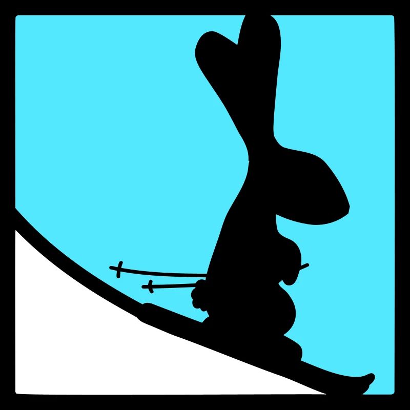 Rabbit Ski Bunny Skiing Winter Skiing Snow