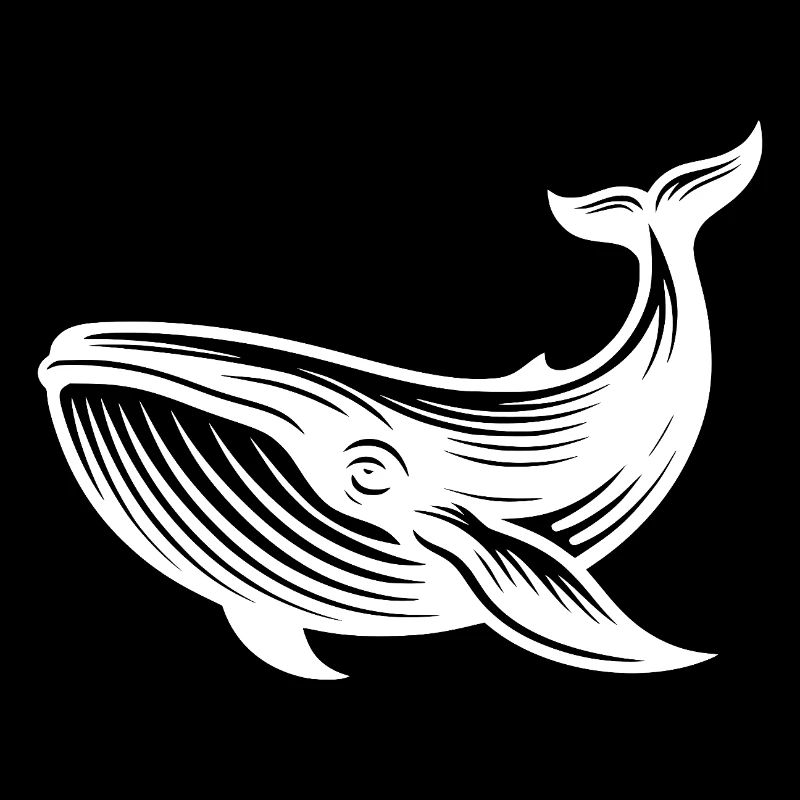 Créature marine Vintage Baleine Pas de plastique dans l’espace de vie