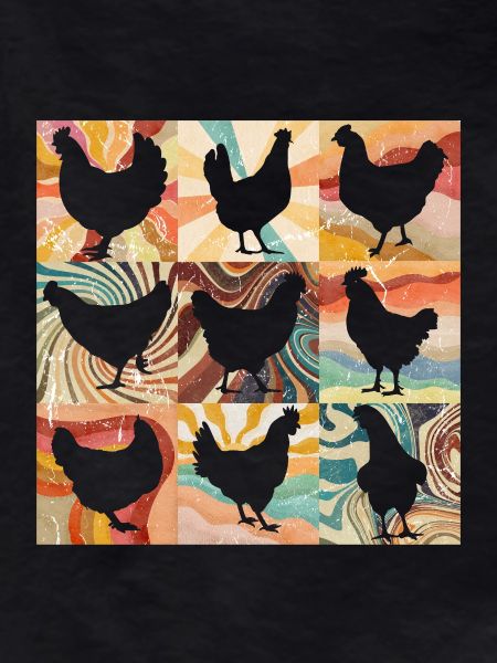 Floral Retro Chicken