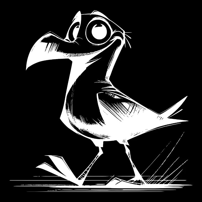 Drôle d’oiseau avec un œil pour le non-sens