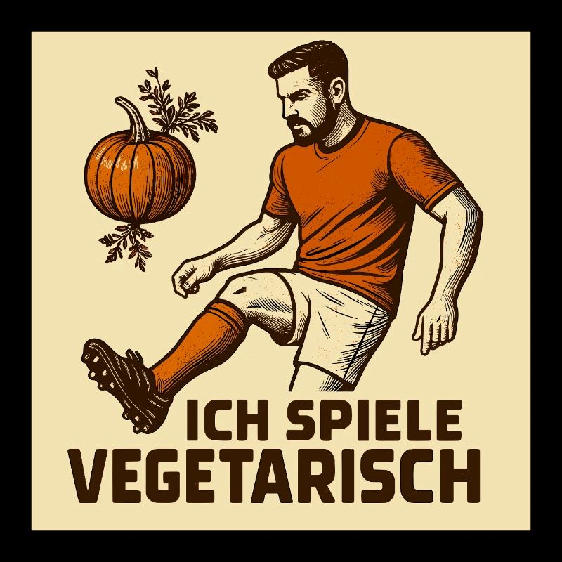 Fussball Ich spiele vegetarisch