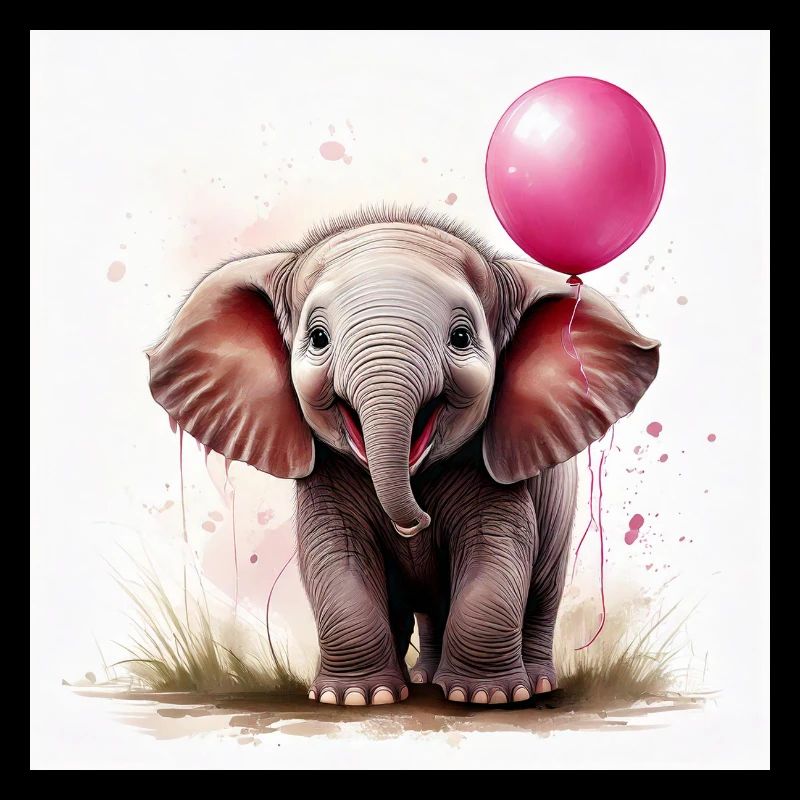 Elefant mit Luftballon