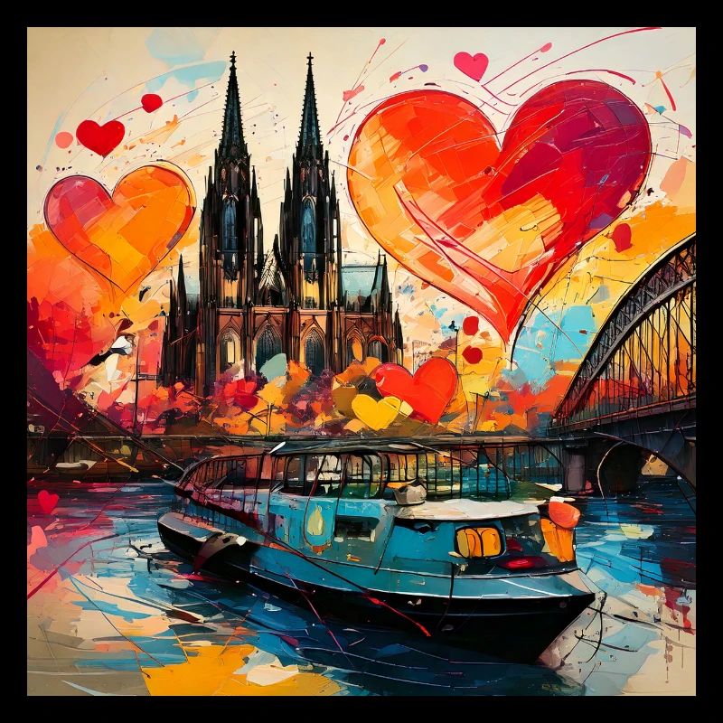 Cologne Cathedral,Cathedral,Cologne,Hearts,Painting,Hearts