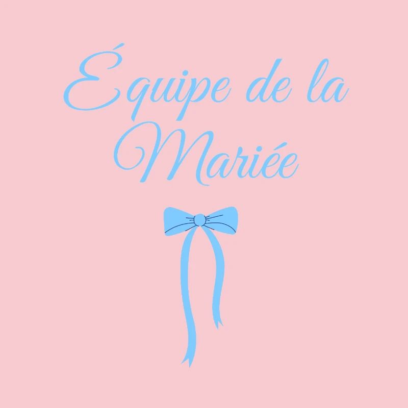 Équipe la mariée noeud bleu