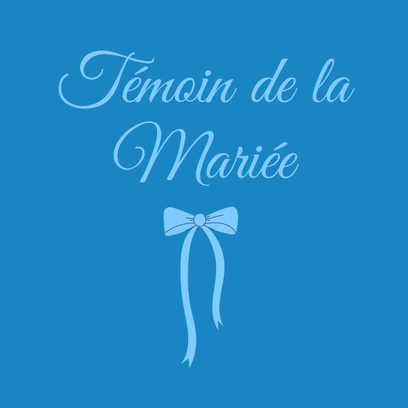 Bride's Witness Blue Bow