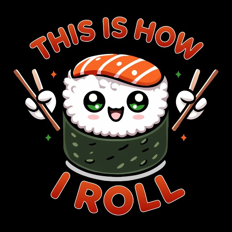 Kawaii Chibi Sushi Roll – This is How I Roll Funny