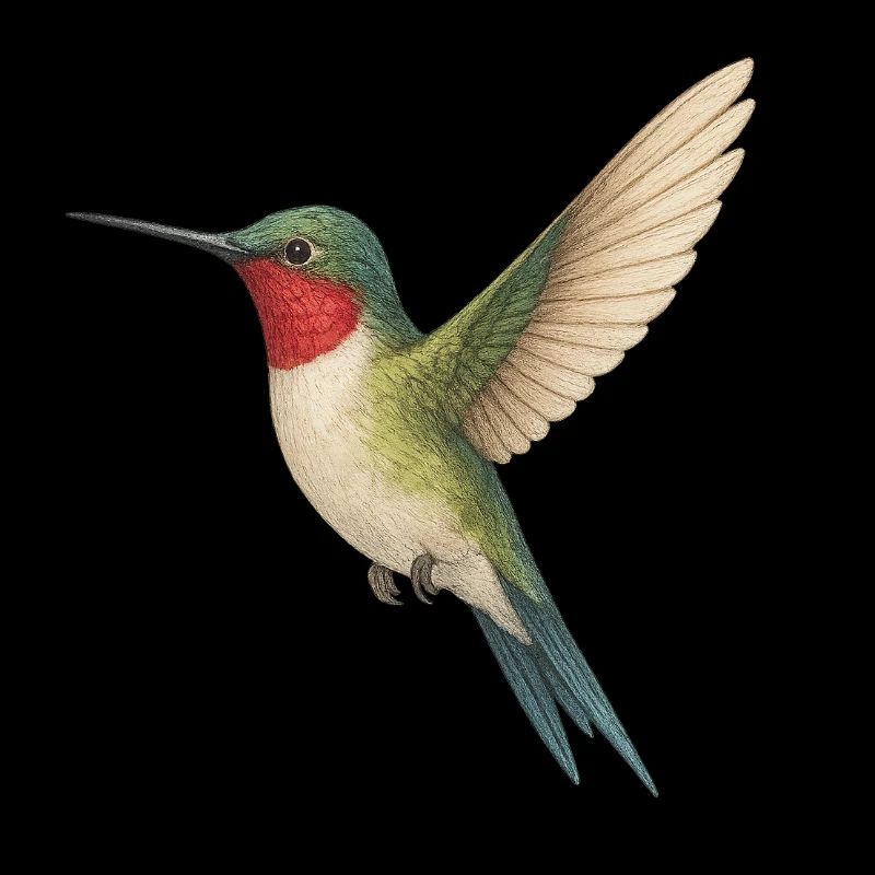 Ruby-throated hummingbird – nature meets elegance
