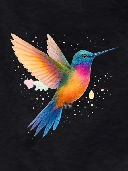 Dancing rainbow hummingbird