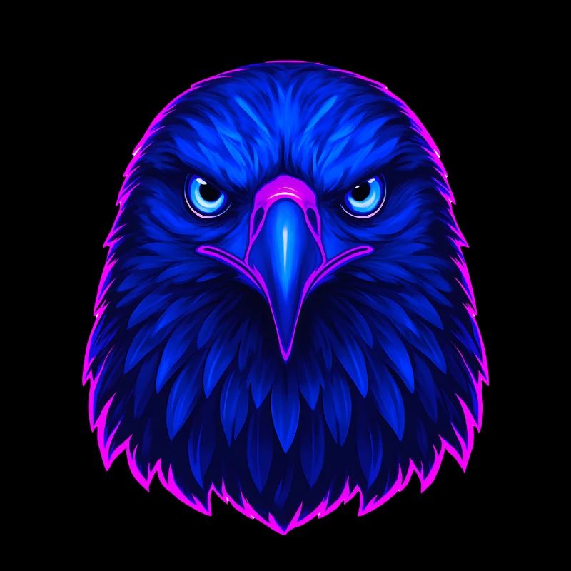Aigle bleu Néon Art