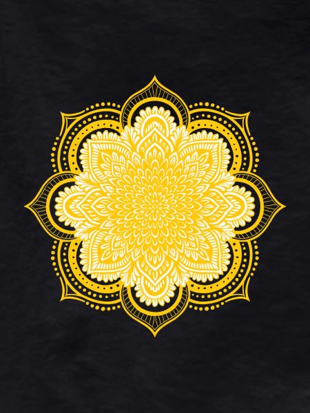 Mandala Yellow Sun
