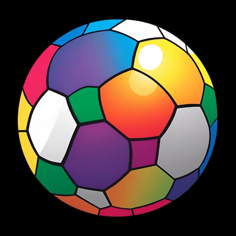 Bunt Fußball Farbenfroh Regenbogen