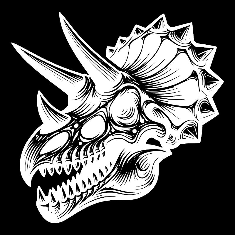 Triceratops - Dinosaur Head Sketch