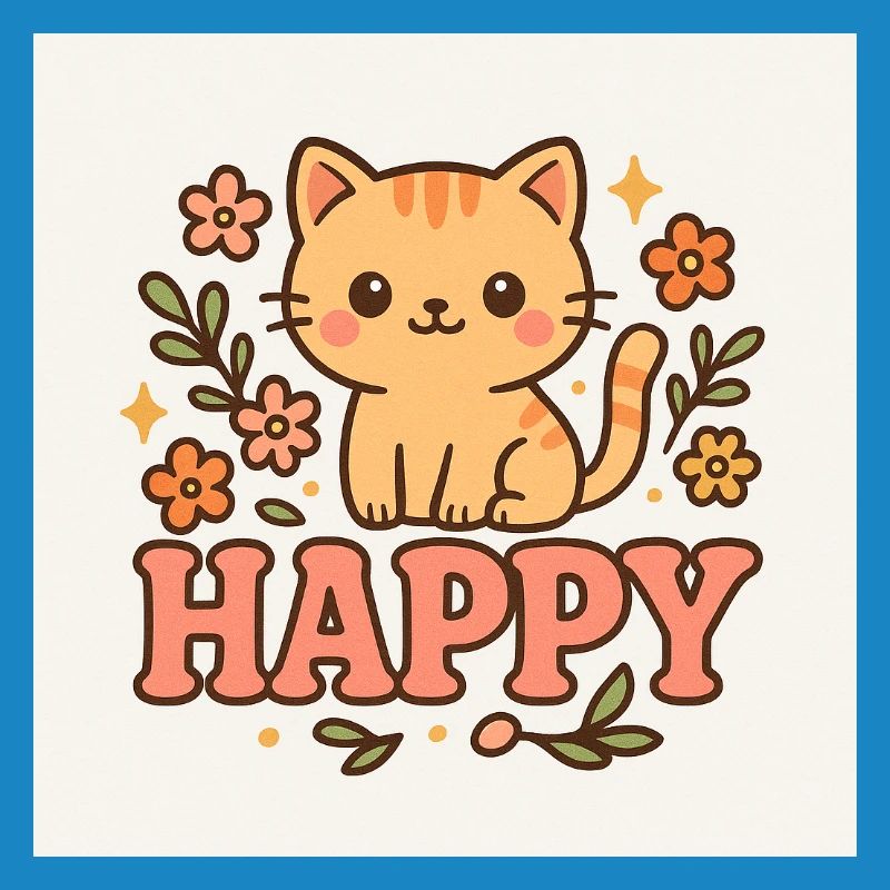 Chat heureux