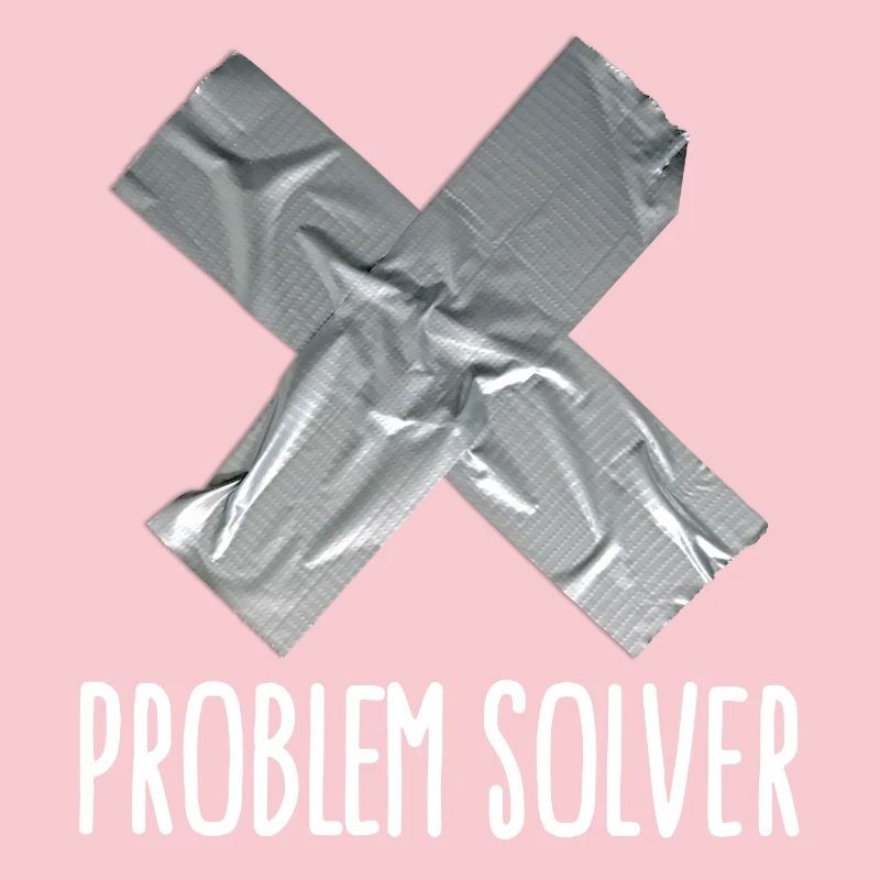 Problem solver lustig Klebeband Mann Vater