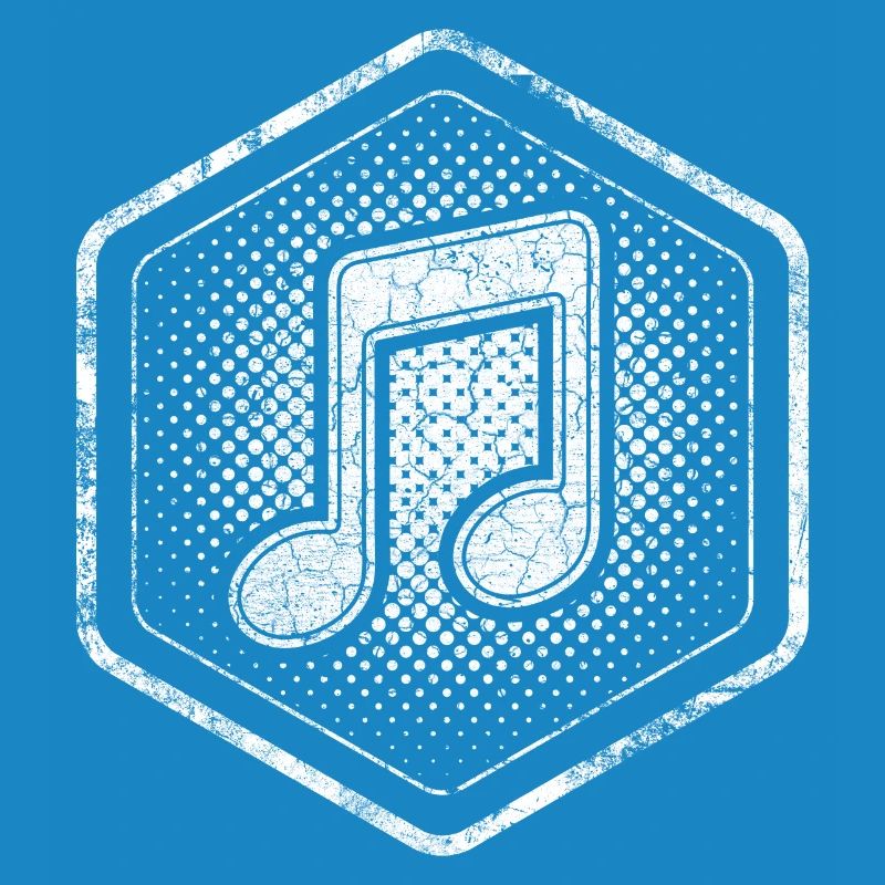 Music note Hexagon logo with cool effect