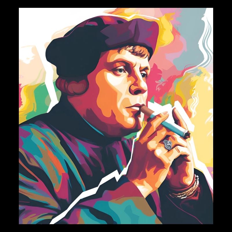 Martin Luther smoking