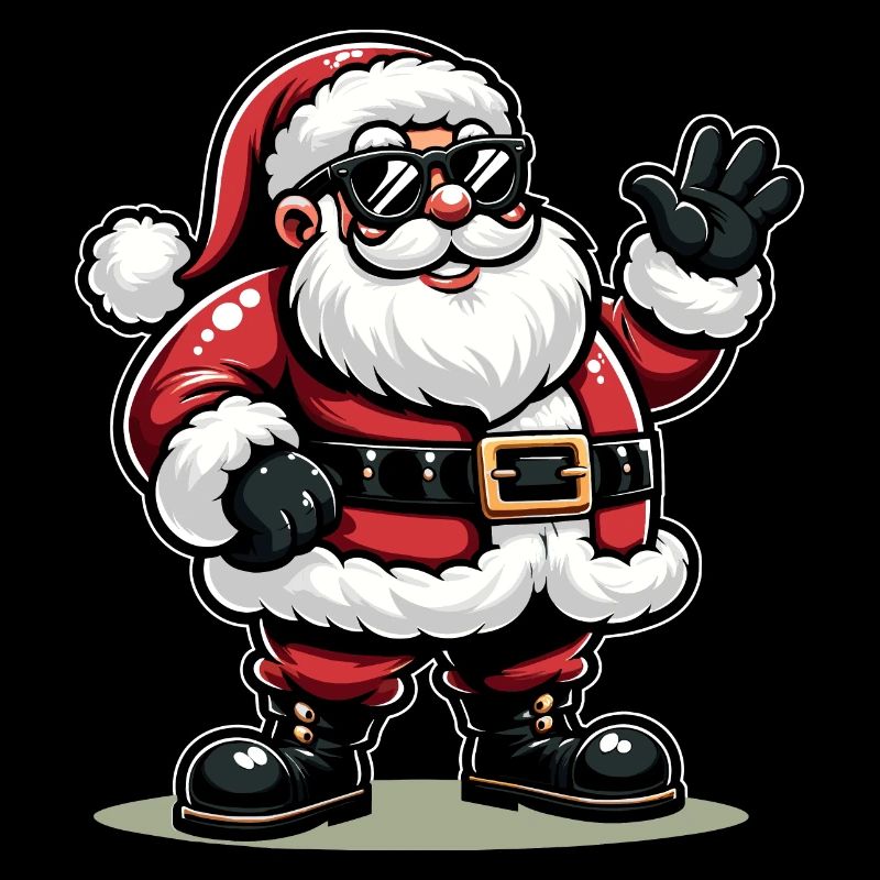 Weihnachtsmann mit Sonnenbrille Xmas Kostüm