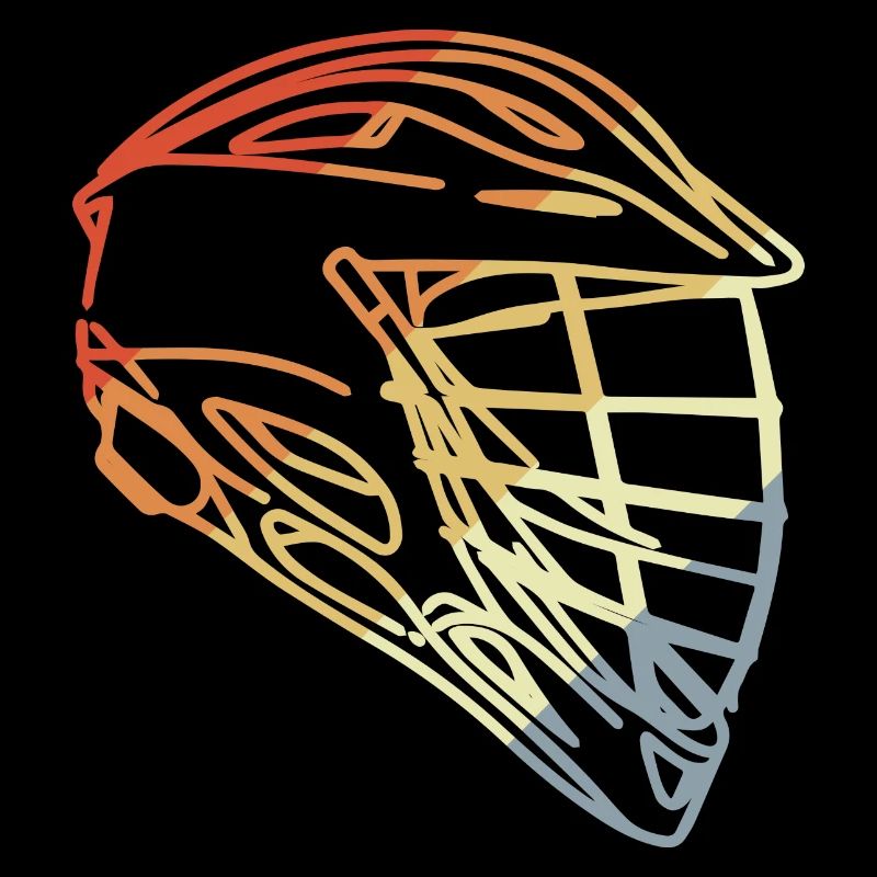Lacrosse Helm Retro Stil