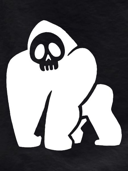 White Gorilla Skull