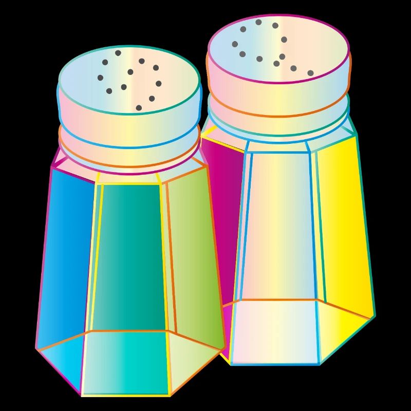 Salt & Pepper in a Prisma Glass – Colorful Spice