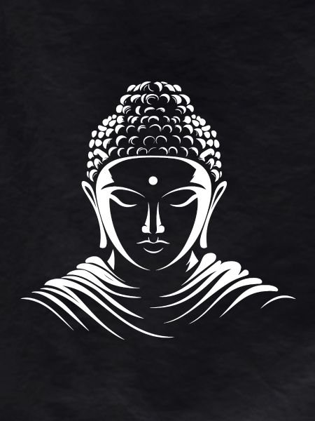 Buddha Portrait White
