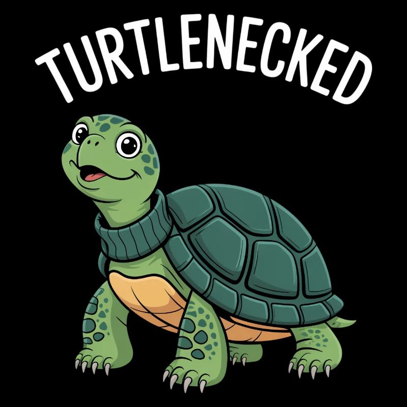 Turtlenecked Turtle Pun Humor