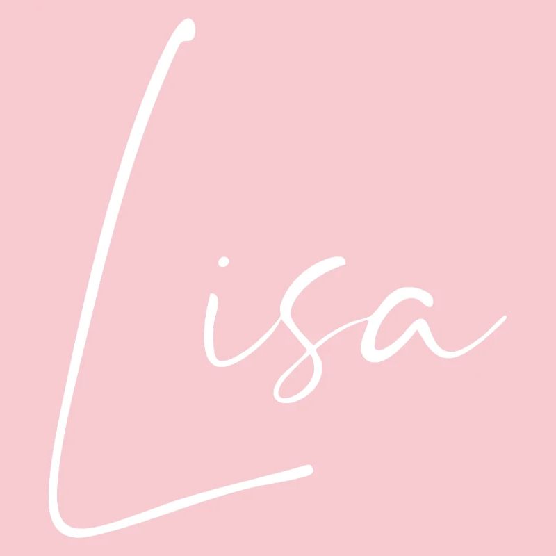 Lisa / Conception du nom de l’écriture manuscrite (Blanc)
