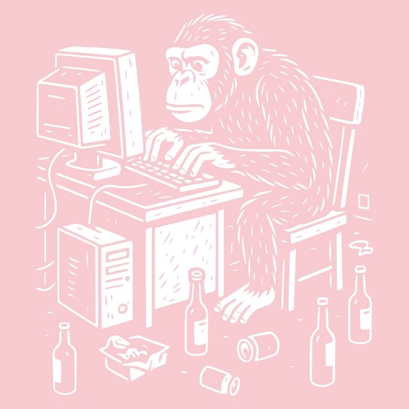Codeur singe de bureau