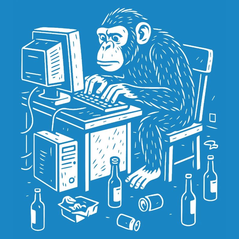 Codeur singe de bureau