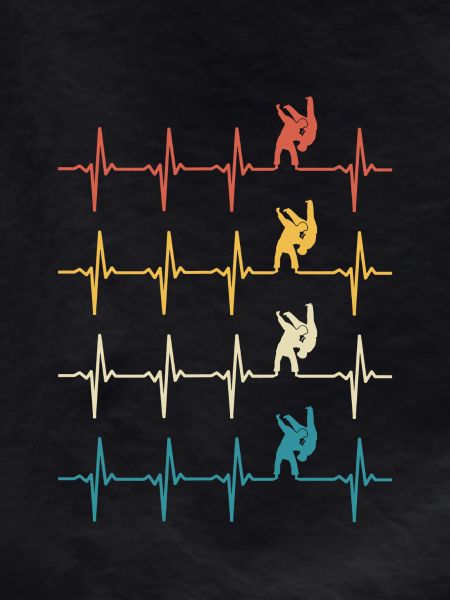 Judo Retro Heartbeat Judo