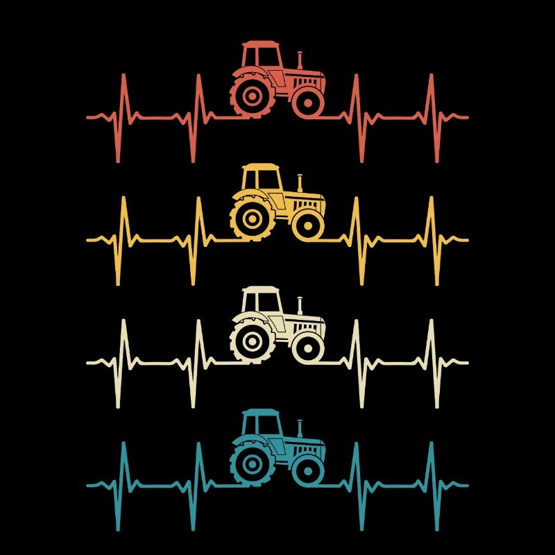 Retro Traktor Herzschlag-Bauer
