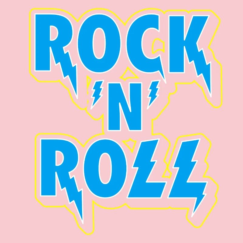 Rock 'n' Roll typografisches 3D-Logo