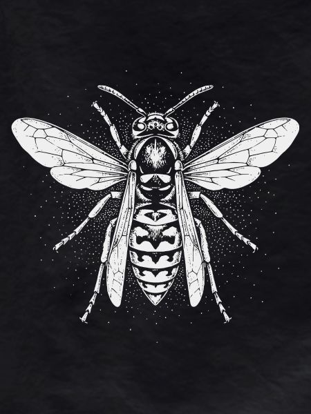 Wasp Insect Silhouette Design