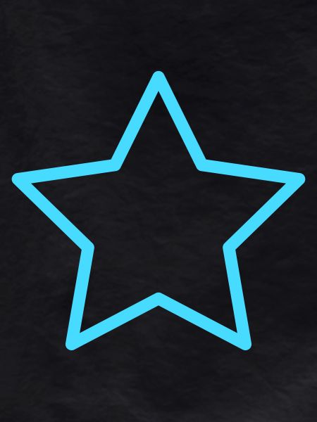 Neon Sternenrahmen Blau