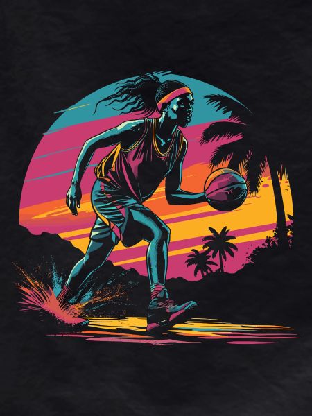 Basketballerin Retrowave