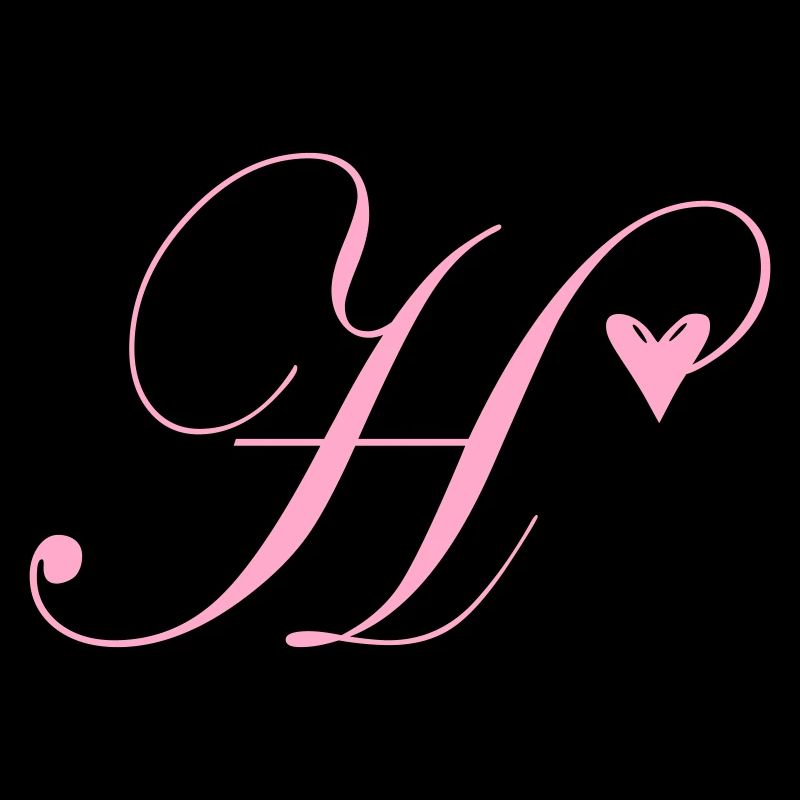 Monogram H Heart Vine