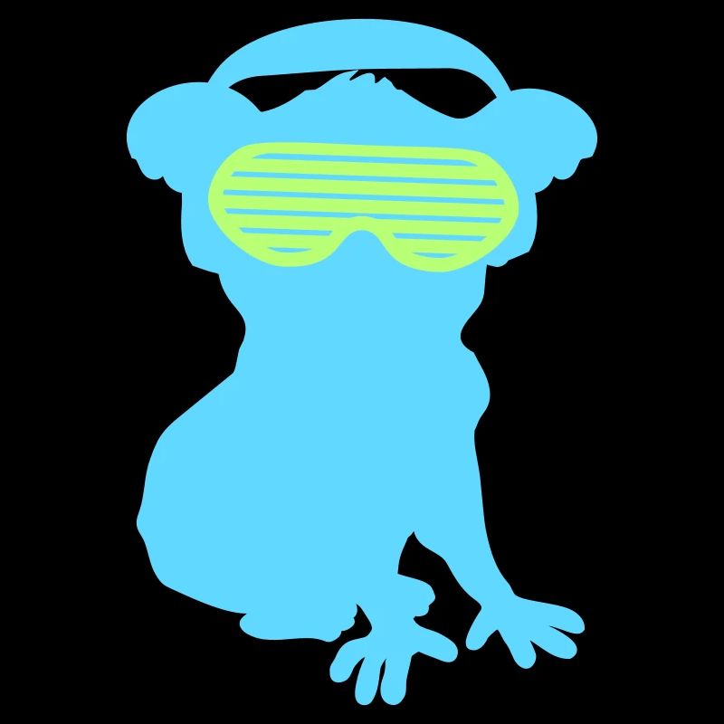 Cool DJ Koala Bear Koala Bear Silhouette Party Music
