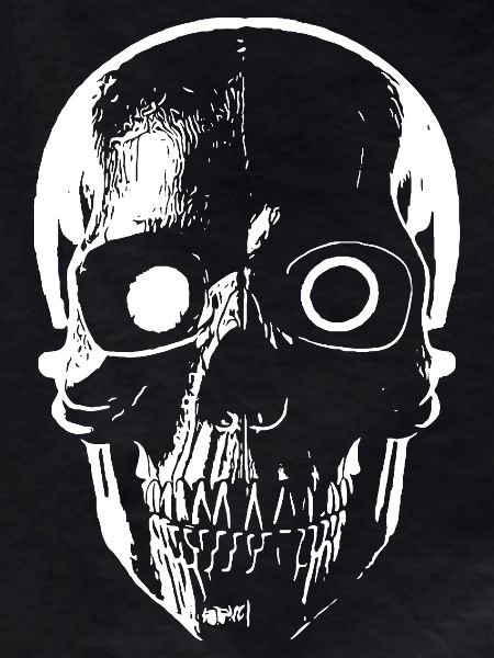 Sci-Fi Cyborg Skull