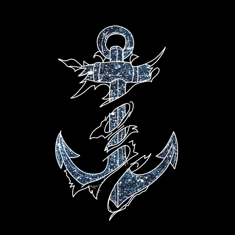 Cosmic Anchor - White Outline