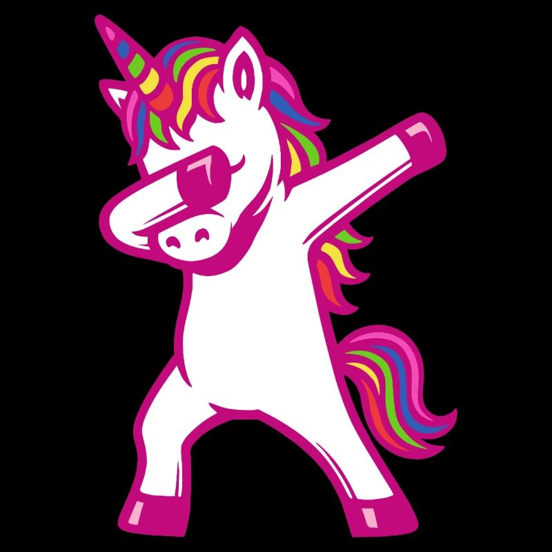 Licorne dabbing - couleurs arc-en-ciel - cadeau
