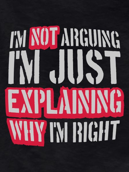 I m not arguing