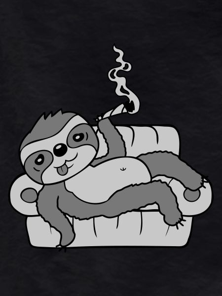 Smoking sofa sloth chills