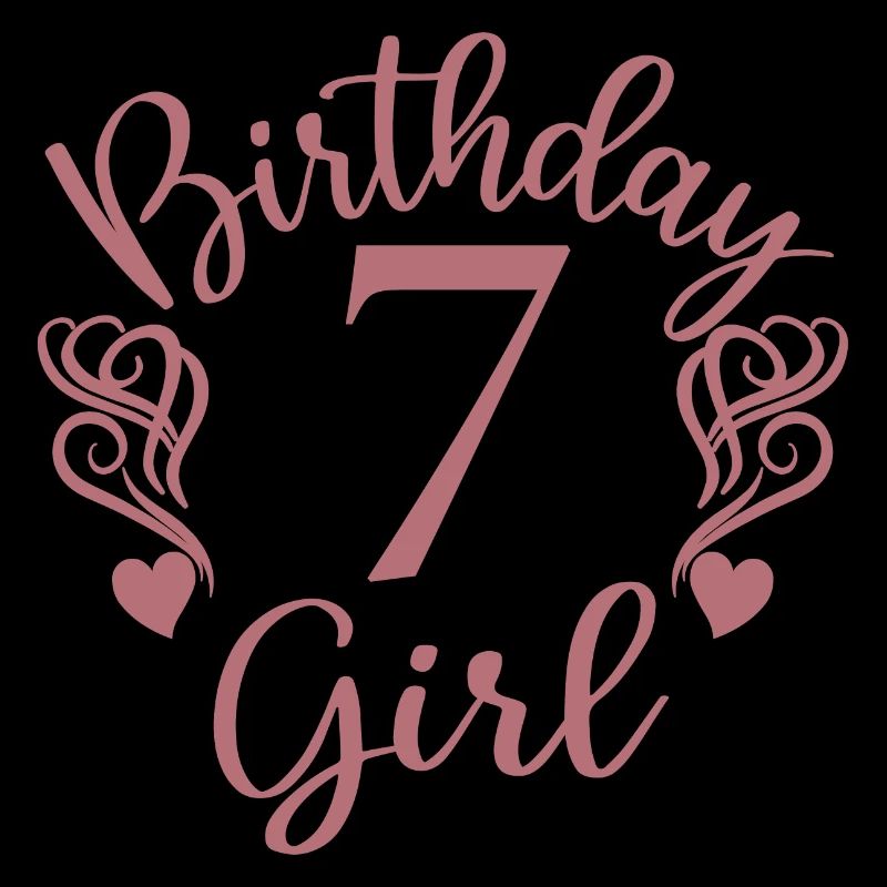 Fille de 7e anniversaire, cadeau de 7 ans pour les enfants