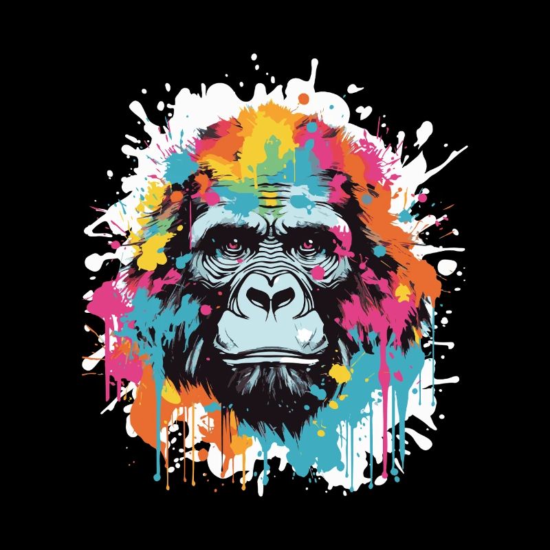 Gorilla Tier Pop Art Kopf